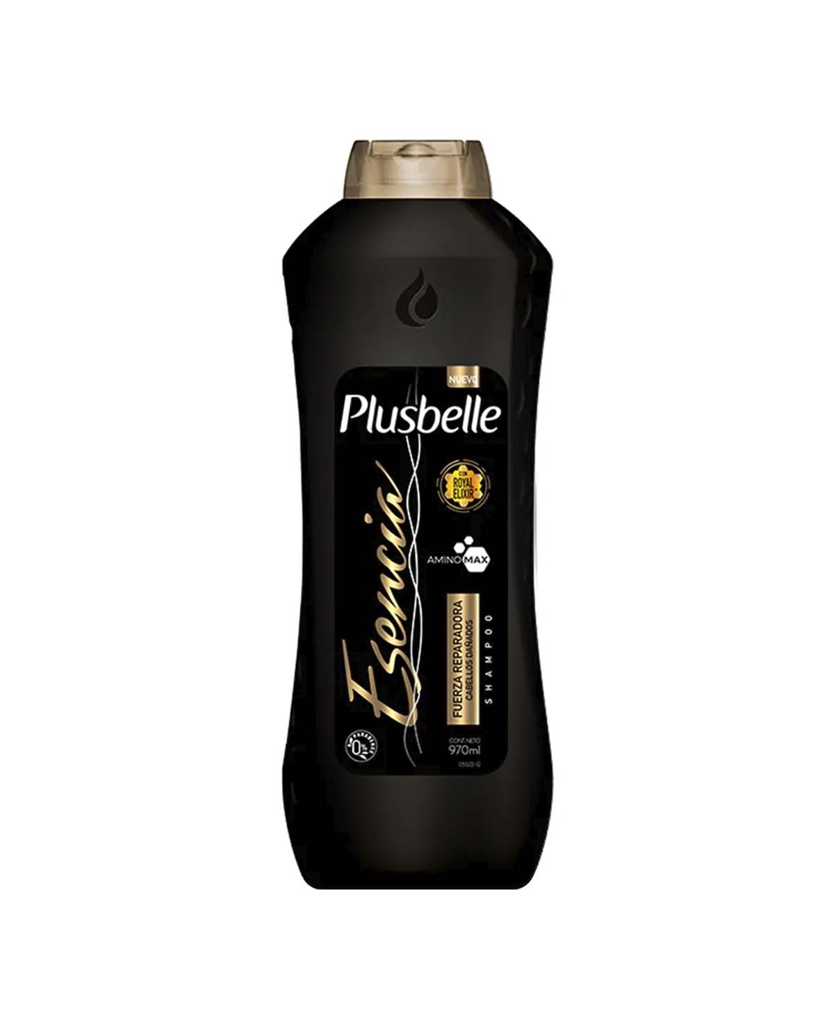 Shampoo Plusbelle Esencia Fuerza Reparadora x 970 Ml (negro)
